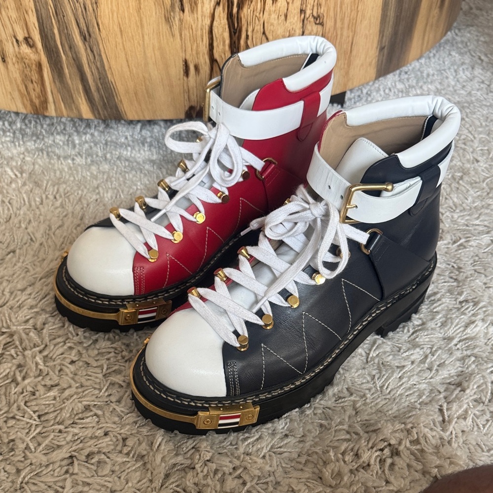 Thom Browne Red, White, and Blue Men's Boots